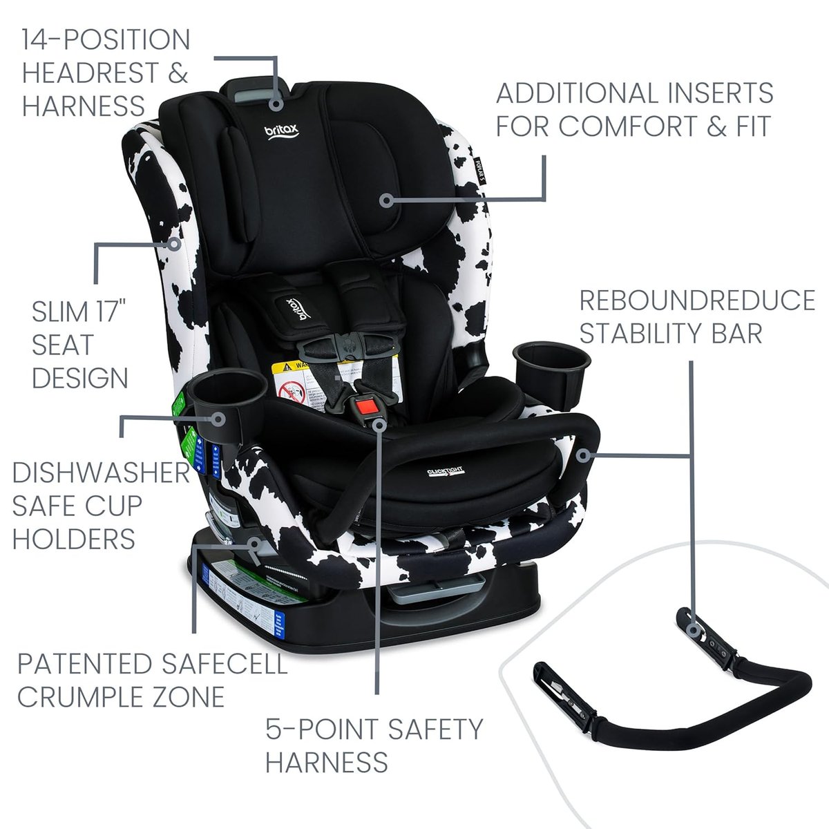 Britax Poplar S slim convertible car seat